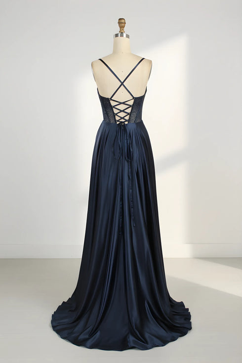 Alessia Satin Corset A-Line Formal Dress