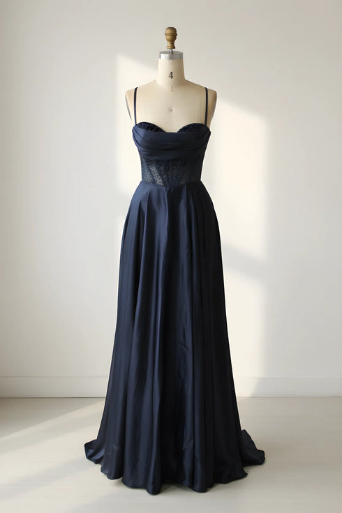 Alessia Satin Corset A-Line Formal Dress