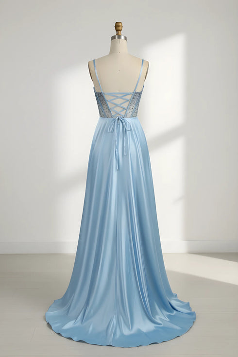 Alessia Satin Corset A-Line Formal Dress
