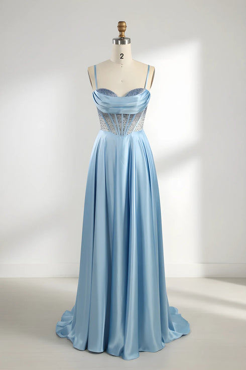 Alessia Satin Corset A-Line Formal Dress