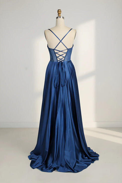 Alessia Satin Corset A-Line Formal Dress