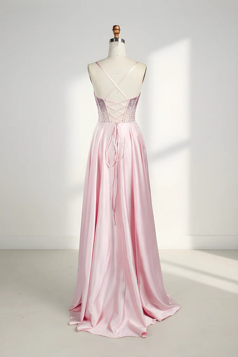 Alessia Satin Corset A-Line Formal Dress