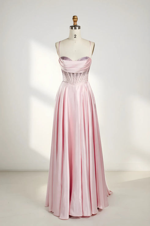 Alessia Satin Corset A-Line Formal Dress