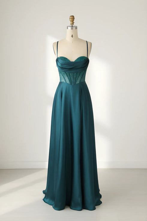 Alessia Satin Corset A-Line Formal Dress