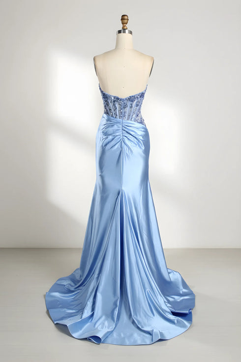 Anastasia Strapless Satin Corset Mermaid Formal Dress