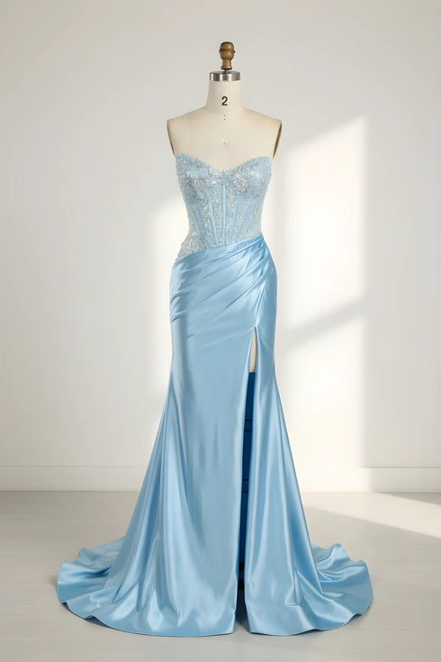 Anastasia Strapless Satin Corset Mermaid Formal Dress