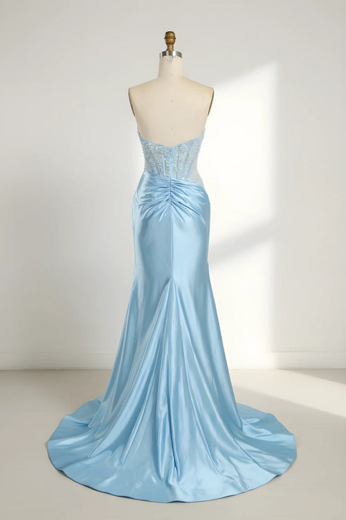 Anastasia Strapless Satin Corset Mermaid Formal Dress