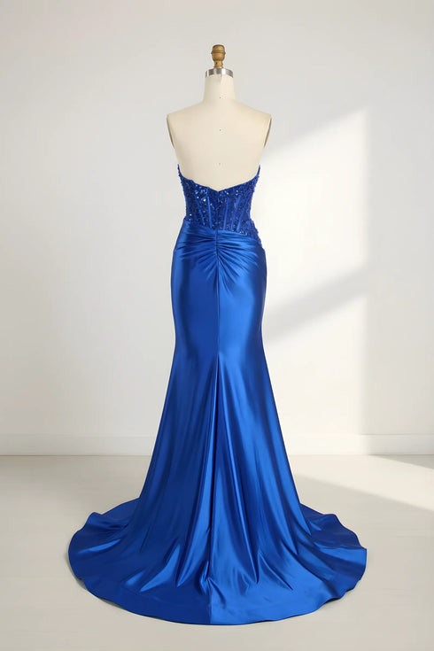Anastasia Strapless Satin Corset Mermaid Formal Dress