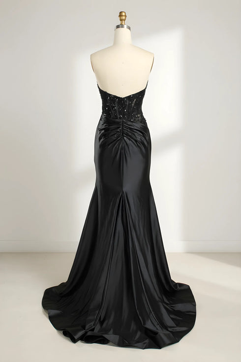Anastasia Strapless Satin Corset Mermaid Formal Dress