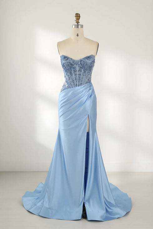 Anastasia Strapless Satin Corset Mermaid Formal Dress