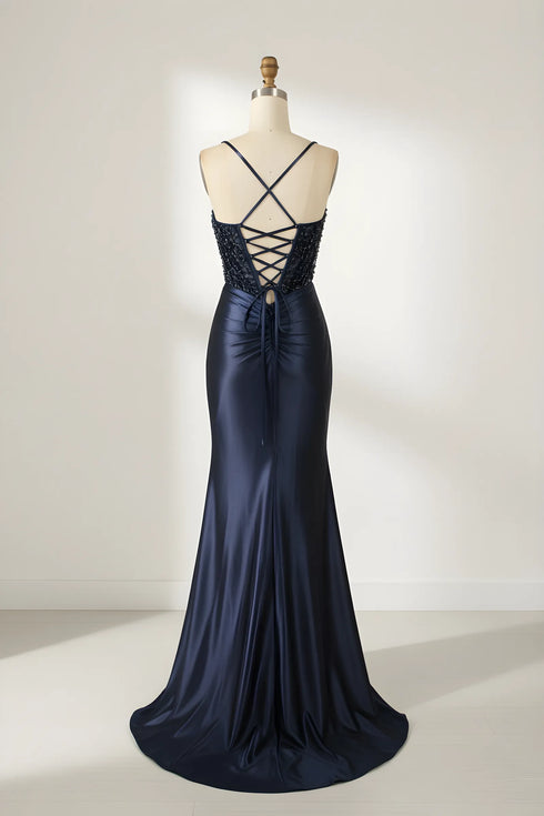 Elara Corset Satin Mermaid Formal Dress