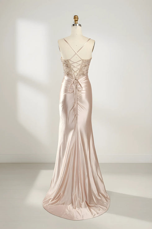Elara Corset Satin Mermaid Formal Dress