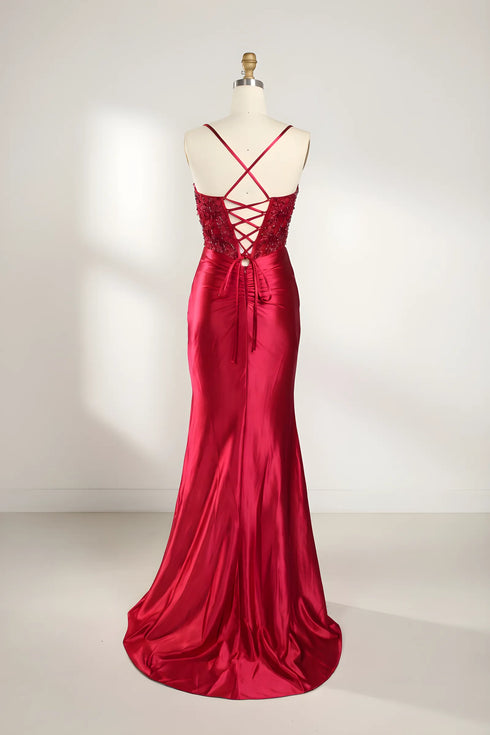 Elara Corset Satin Mermaid Formal Dress