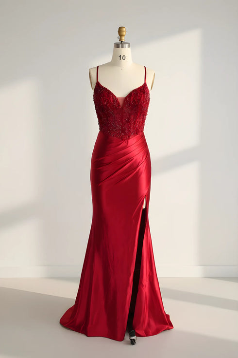 Elara Corset Satin Mermaid Formal Dress