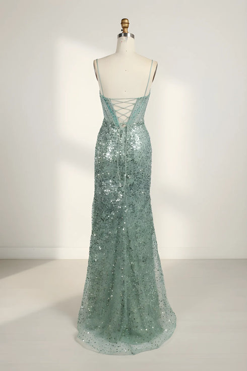 Elowen Strapless Sequin Corset Mermaid Formal Dress
