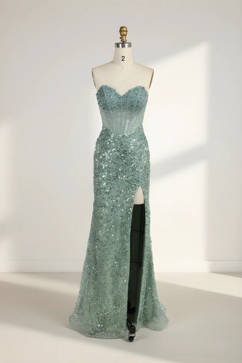 Elowen Strapless Sequin Corset Mermaid Formal Dress