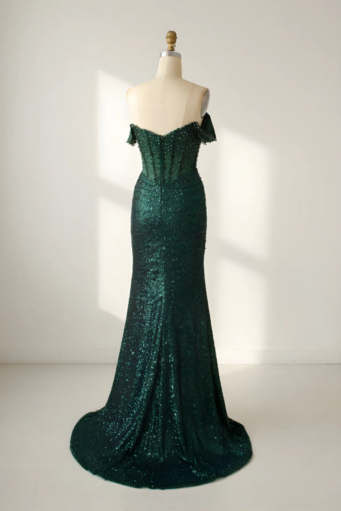 Isabella Strapless Sequin Corset Mermaid Formal Dress