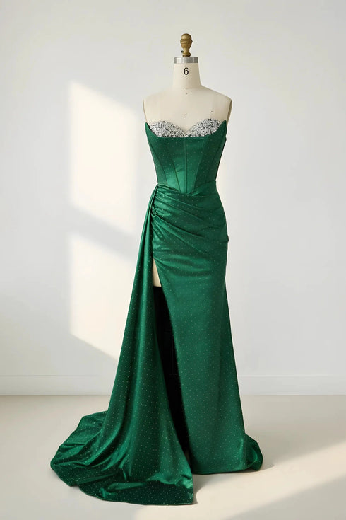 Isla Strapless Satin Corset Mermaid Formal Dress