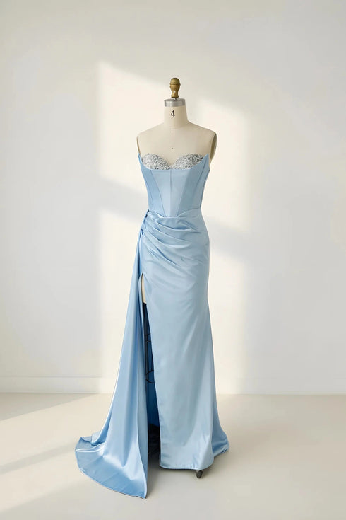 Isla Strapless Satin Corset Mermaid Formal Dress