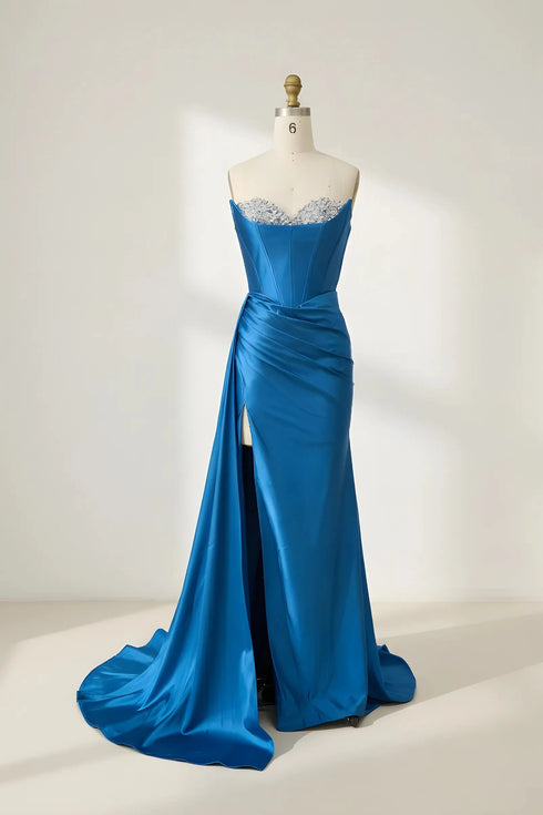 Isla Strapless Satin Corset Mermaid Formal Dress
