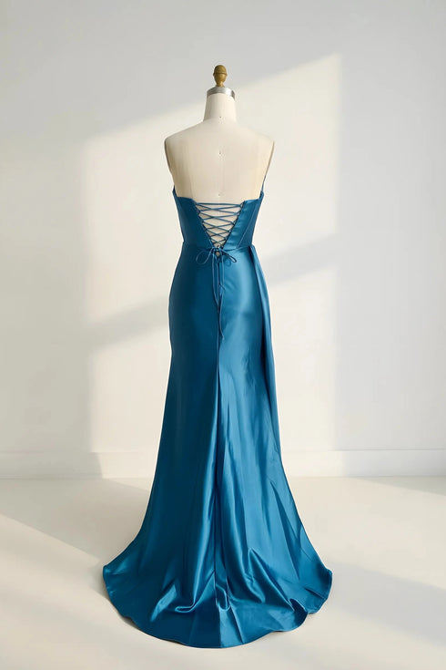 Isla Strapless Satin Corset Mermaid Formal Dress