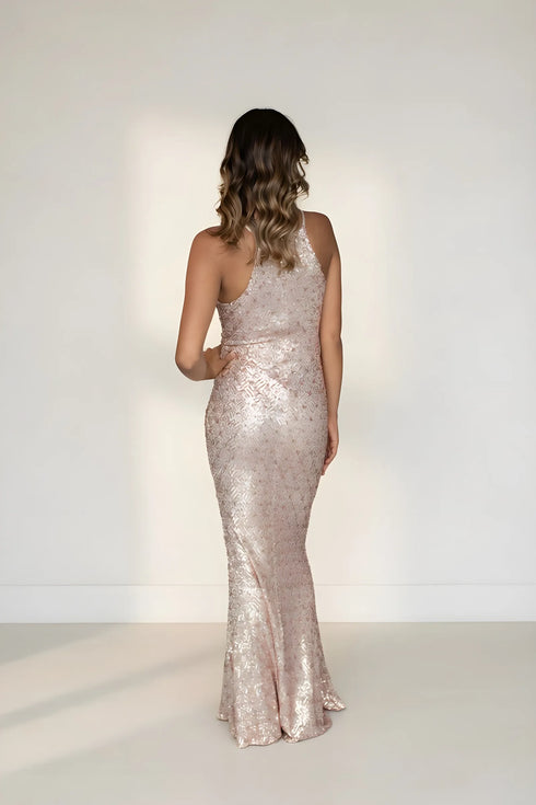 Juliet Halter Neck Sequin Mermaid Formal Dress