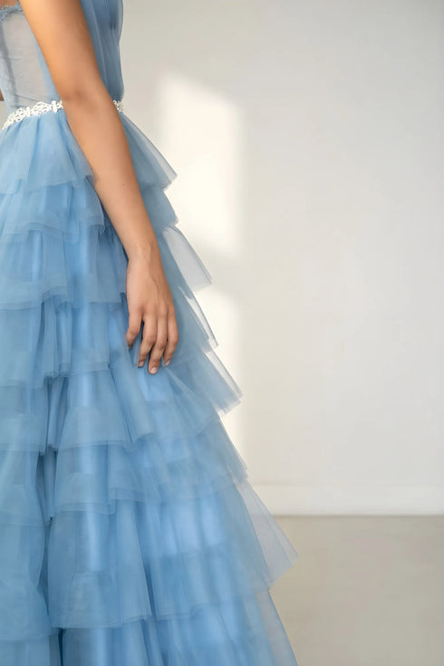 Kira Ruffle Tulle A-Line Formal Dress