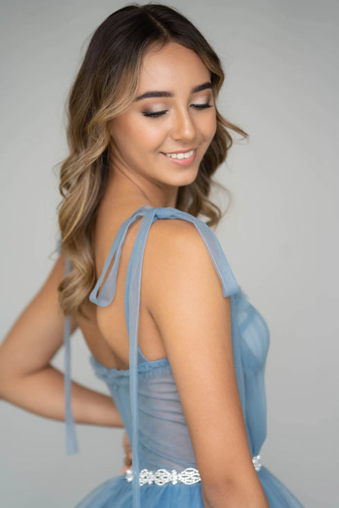 Kira Ruffle Tulle A-Line Formal Dress