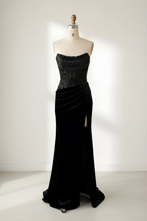 Lilliana Strapless Satin Corset Mermaid Formal Dress
