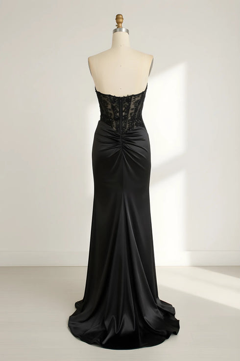Lilliana Strapless Satin Corset Mermaid Formal Dress