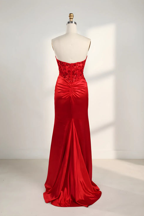 Lilliana Strapless Satin Corset Mermaid Formal Dress