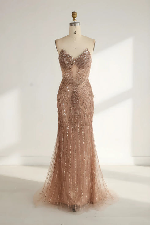 Luna Strapless Sequin Corset Mermaid Formal Dress