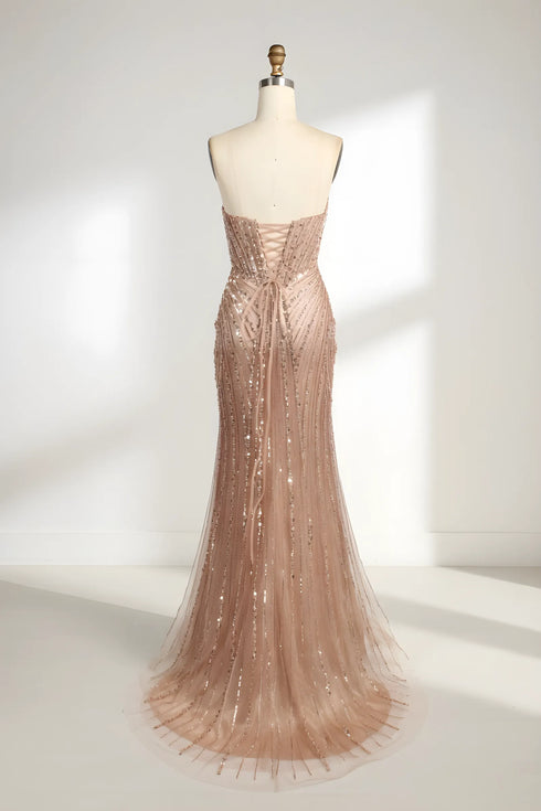 Luna Strapless Sequin Corset Mermaid Formal Dress