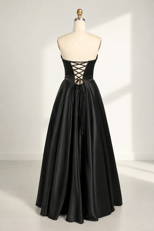 Margot Strapless Satin Corset A-Line Formal Dress