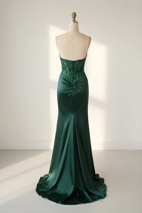 Mila Strapless Satin Corset Mermaid Formal Dress