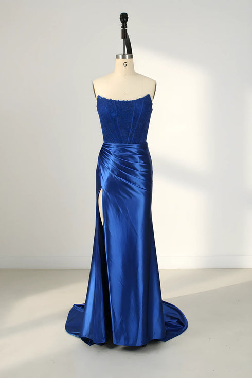 Mila Strapless Satin Corset Mermaid Formal Dress
