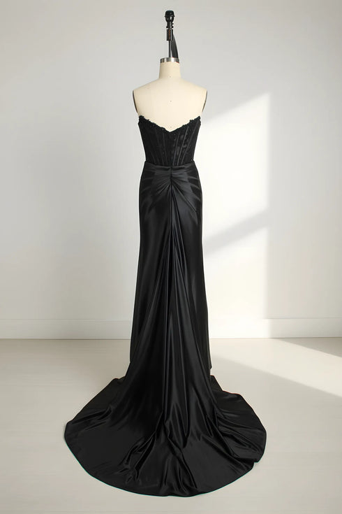 Mila Strapless Satin Corset Mermaid Formal Dress
