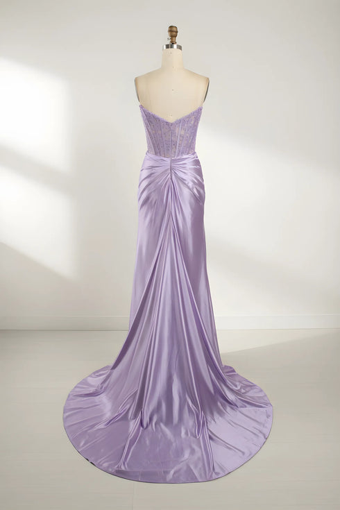 Mila Strapless Satin Corset Mermaid Formal Dress