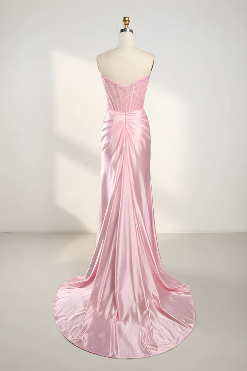 Mila Strapless Satin Corset Mermaid Formal Dress