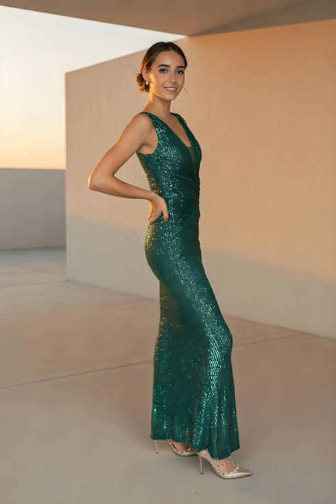 Phoenix Green Sequin Dress