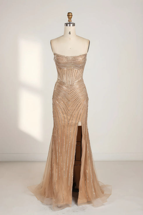 Seraphina Strapless Sequin Corset Mermaid Formal Dress
