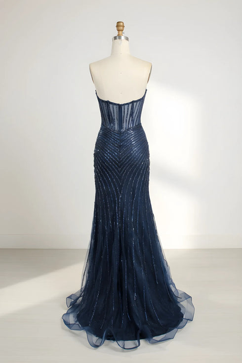Seraphina Strapless Sequin Corset Mermaid Formal Dress