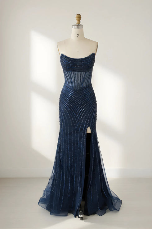 Seraphina Strapless Sequin Corset Mermaid Formal Dress