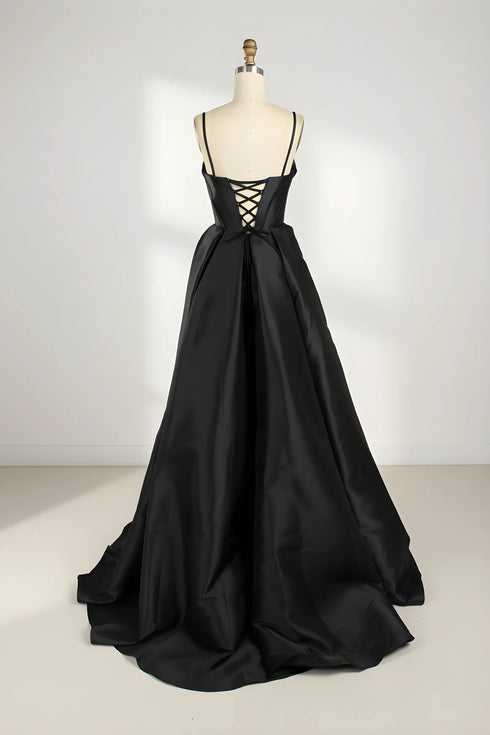 Sienna Strapless Corset Satin A-Line Formal Dress