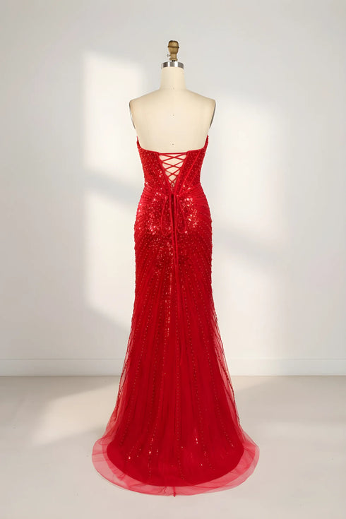 Verity Strapless Sequin Corset Mermaid Formal Dress