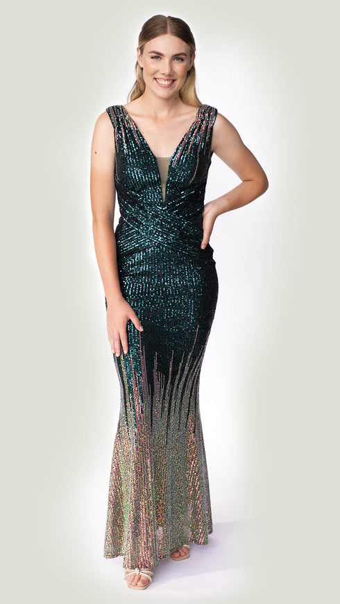 Anya Ombre Sequin Mermaid Formal Dress
