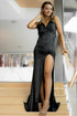 Zia Black Satin Dress