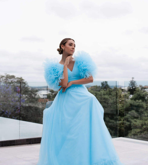 Grace Sky Blue Tulle Dress
