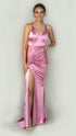 Camille Pink Satin Dress