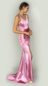Camille Pink Satin Dress